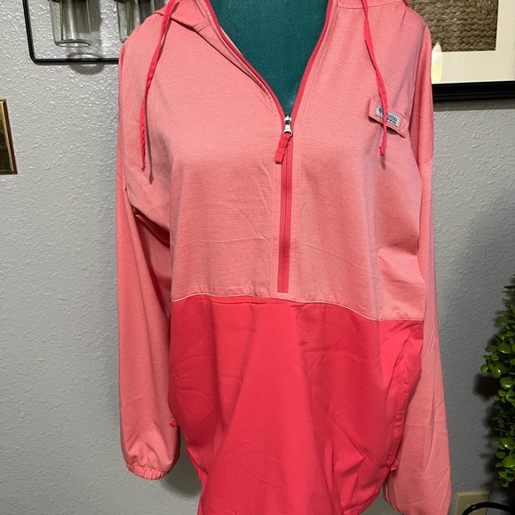 Columbia Jackets & Blazers - Columbia Pink Half-Zip Pullover Hoodie XL